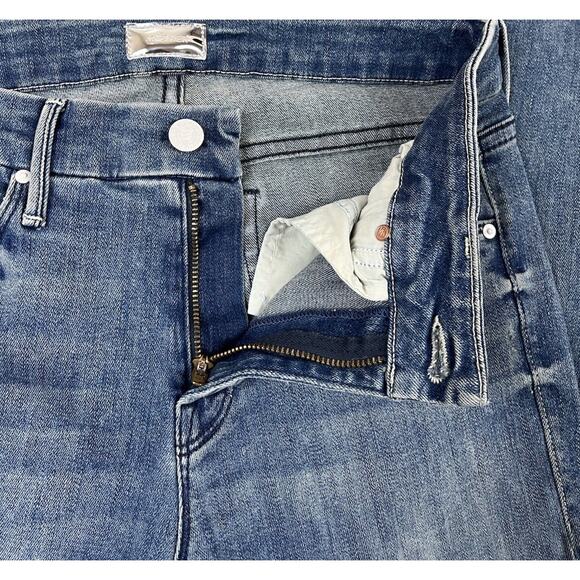 Mother The Looker in Graffiti Girl Blue Denim Jeans Zip Button 5 Pockets Size 26 - Picture 8 of 11